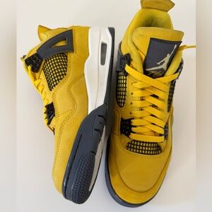 Air Jordan 4 Retro Men's Bright Yellow Sneakers